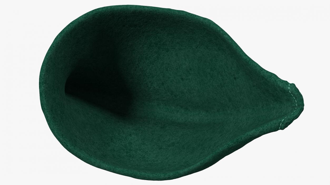 3D Robin Hood Cap with Feather Green model