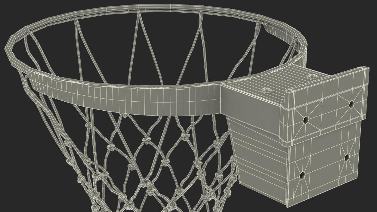 3D model Animated Basketball Bounces Off the Ring