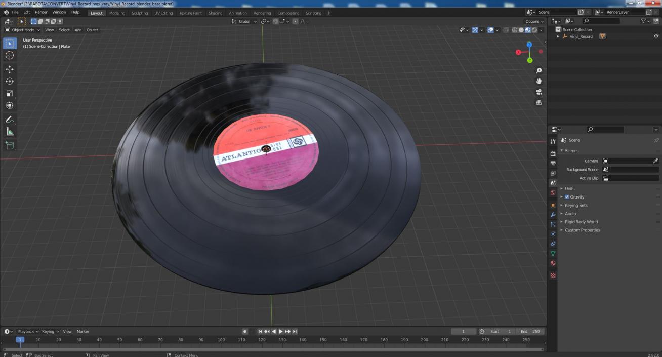 3D model Vinyl Record(1)