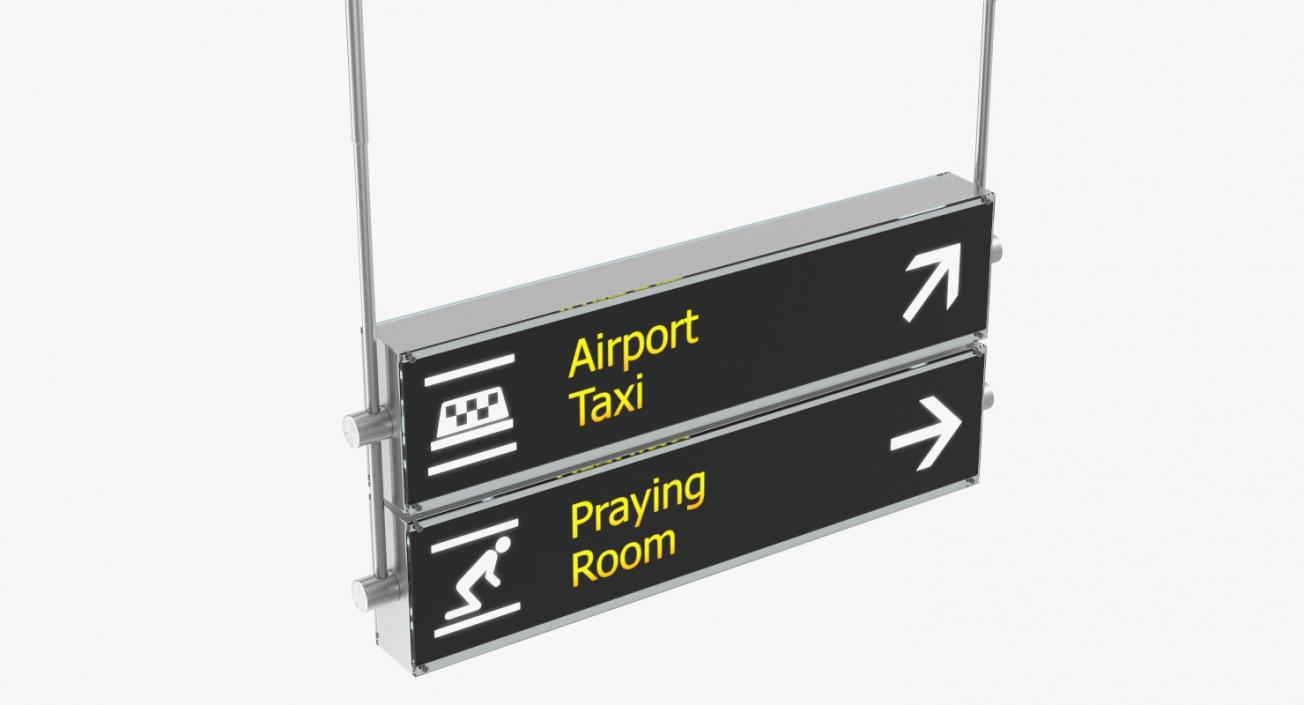 3D Airport Signs Taxi Praying Room