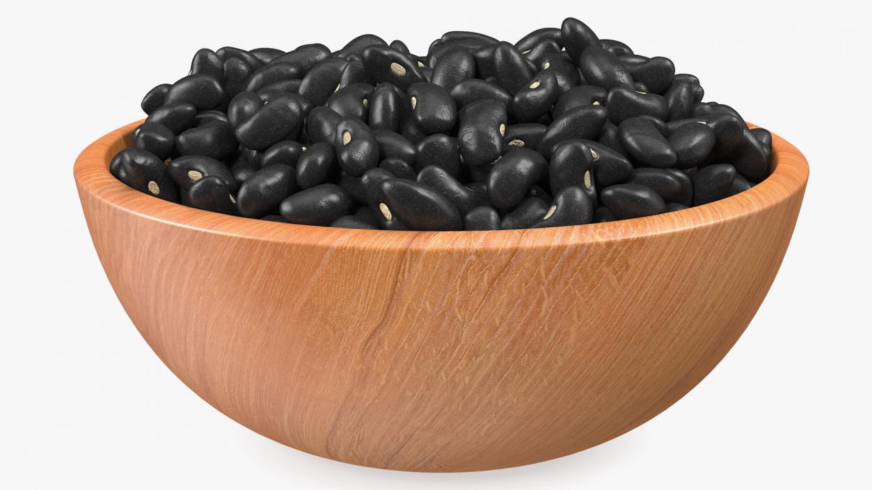 Black Turtle Beans on a Plate 3D model