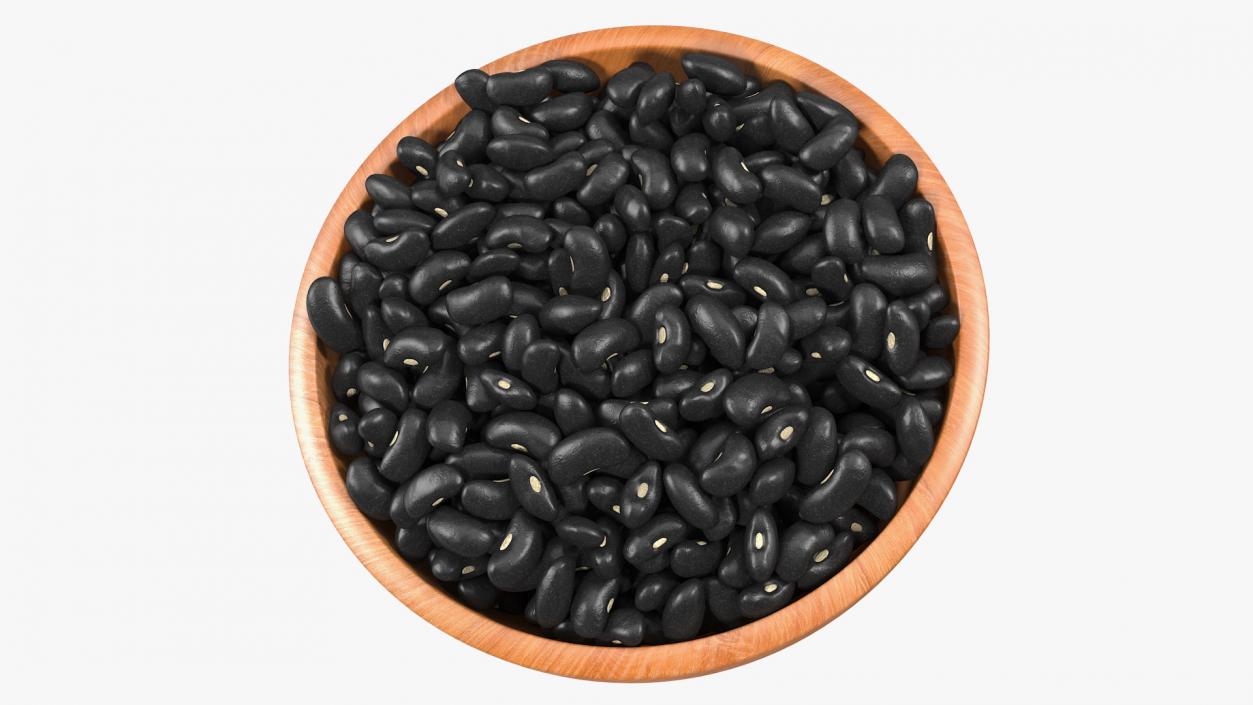 Black Turtle Beans on a Plate 3D model