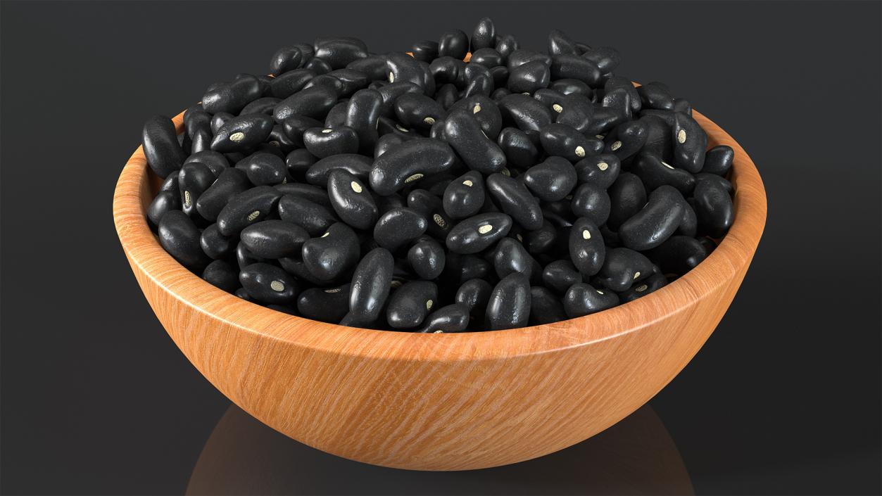 Black Turtle Beans on a Plate 3D model