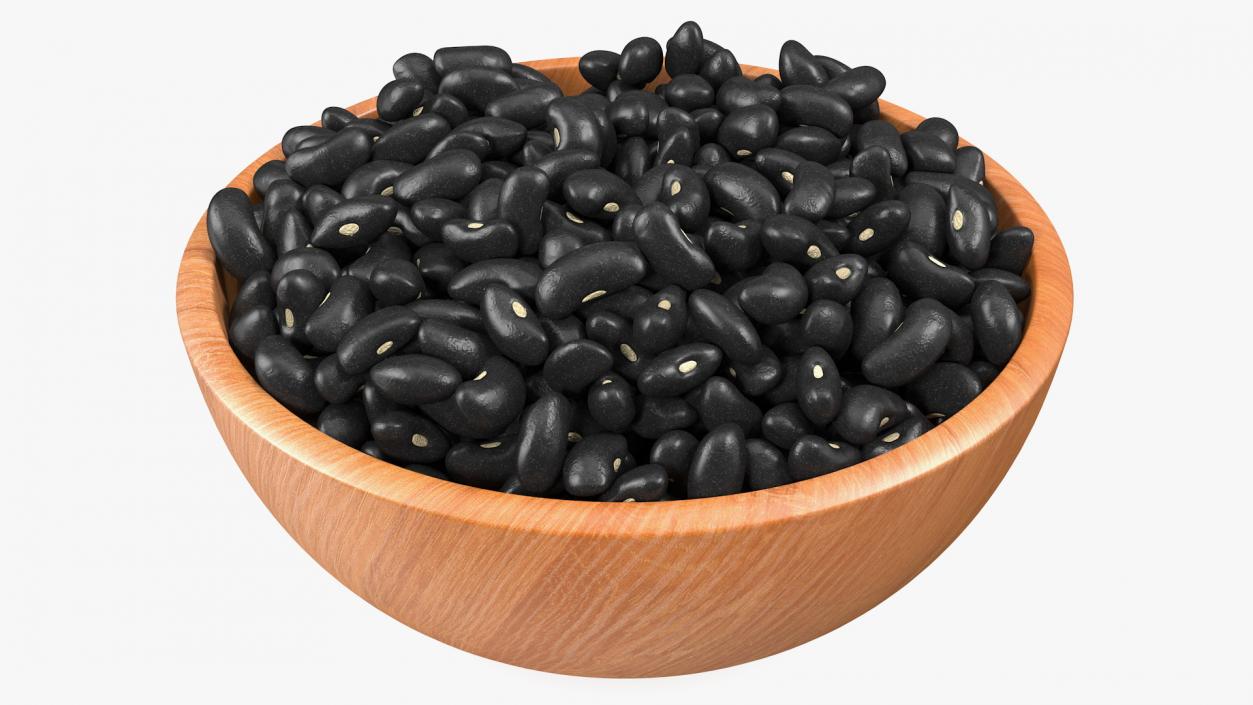 Black Turtle Beans on a Plate 3D model