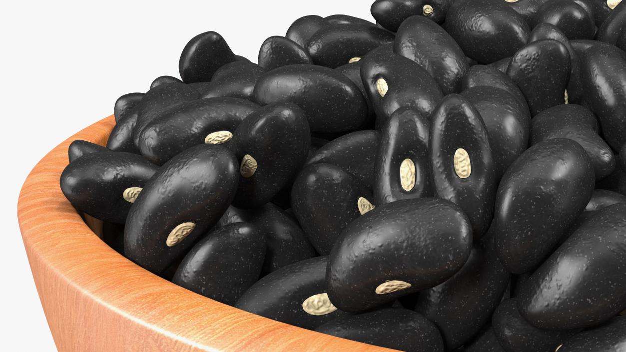 Black Turtle Beans on a Plate 3D model