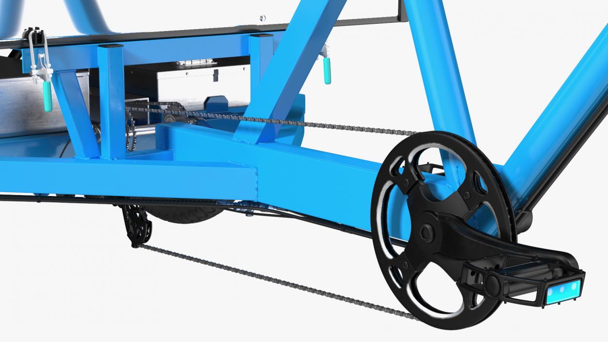 3D Commercial Grade Electric Trike with Cargo Box Rigged model