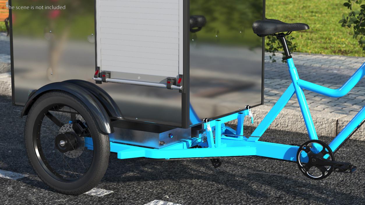 3D Commercial Grade Electric Trike with Cargo Box Rigged model