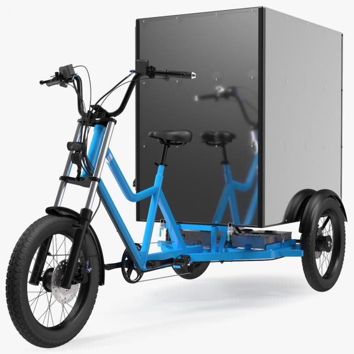 3D Commercial Grade Electric Trike with Cargo Box Rigged model