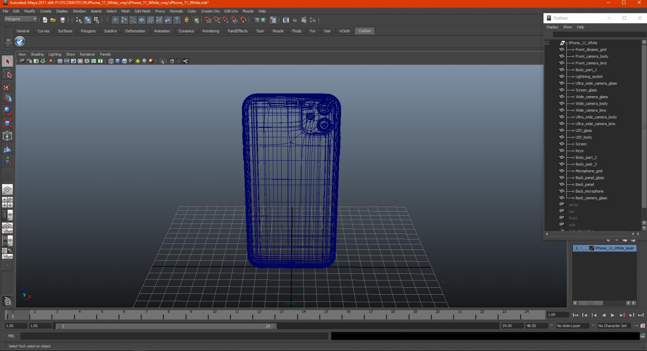 3D model iPhone 11 White
