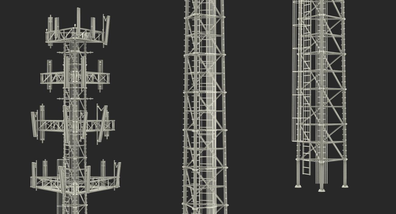 3D Cellular Towers Collection 3 model