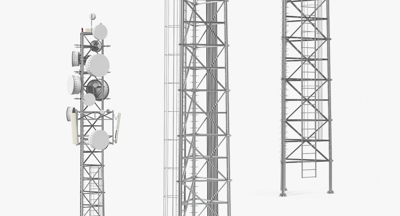 3D Cellular Towers Collection 3 model