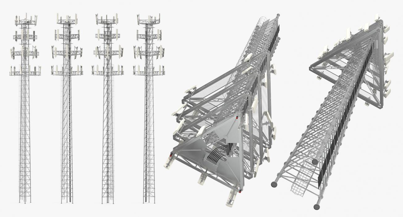 3D Cellular Towers Collection 3 model