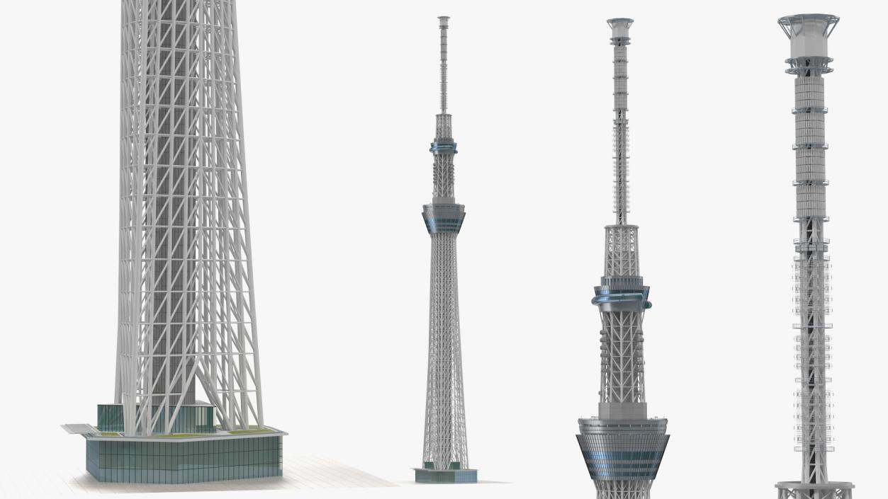 3D Cellular Towers Collection 3 model