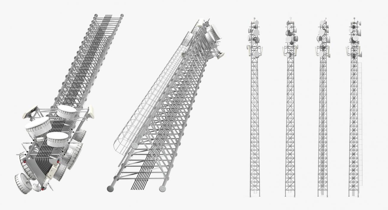 3D Cellular Towers Collection 3 model