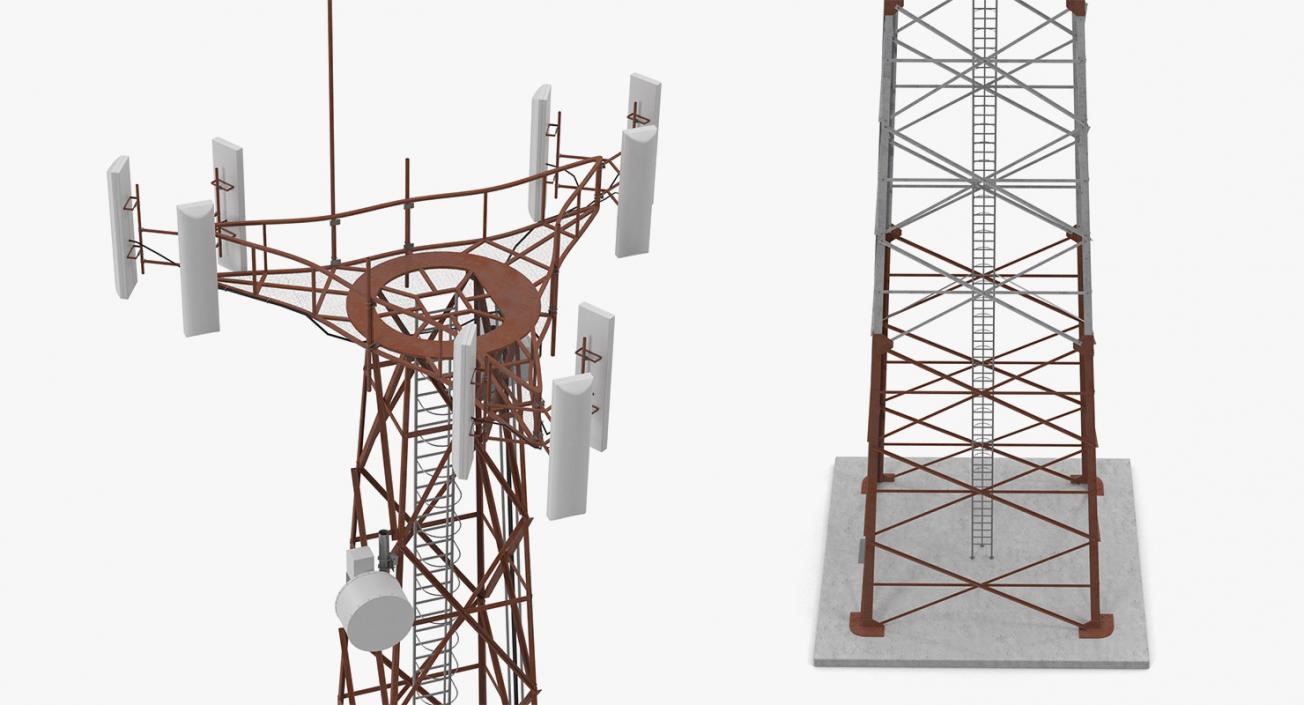 3D Cellular Towers Collection 3 model