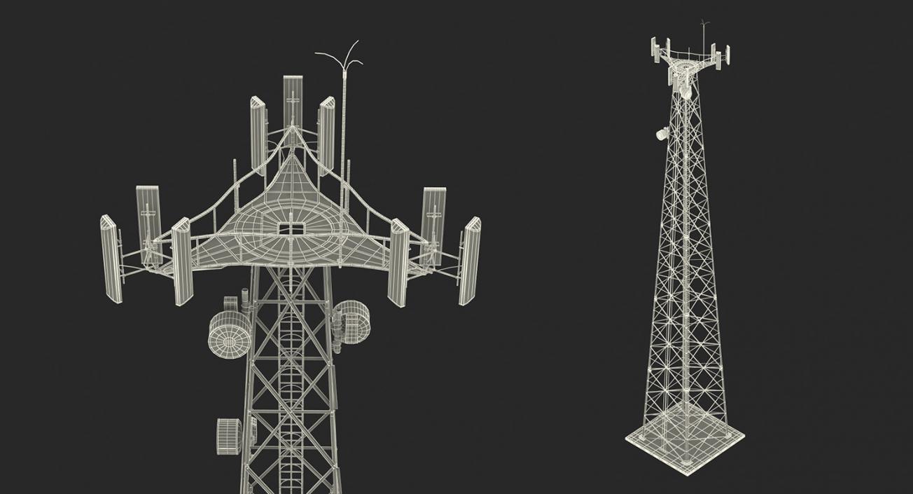 3D Cellular Towers Collection 3 model