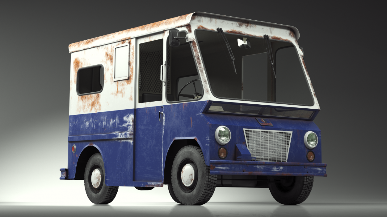 3D 1963 Studebaker ZIP Van Aged model