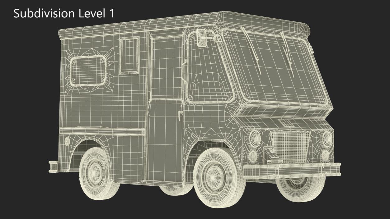 3D 1963 Studebaker ZIP Van Aged model