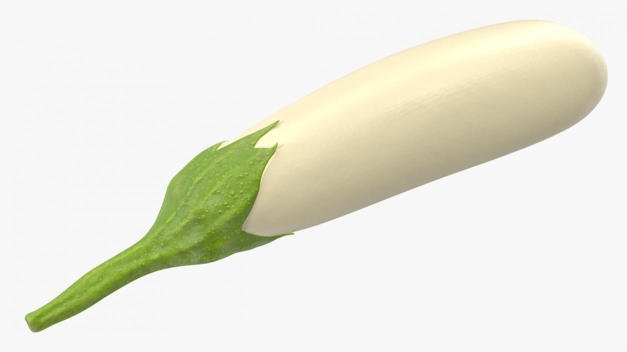 White Eggplant Aubergine 3D model