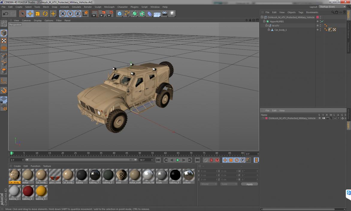 3D model Oshkosh M-ATV Protected Military Vehicle