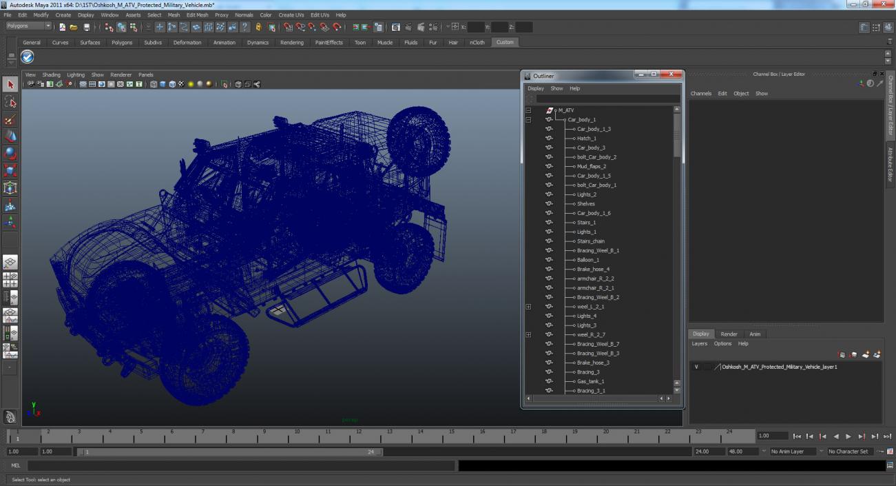 3D model Oshkosh M-ATV Protected Military Vehicle