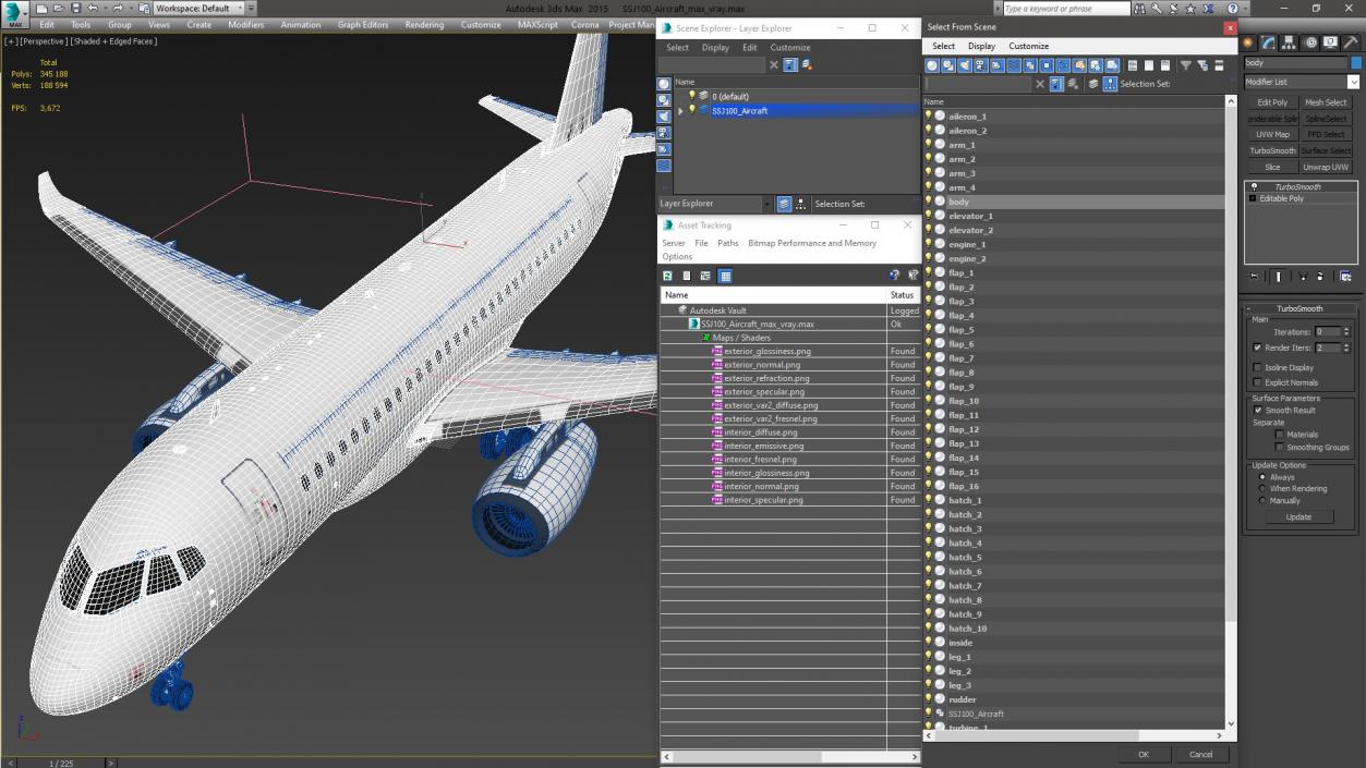 3D model SSJ100 Aircraft