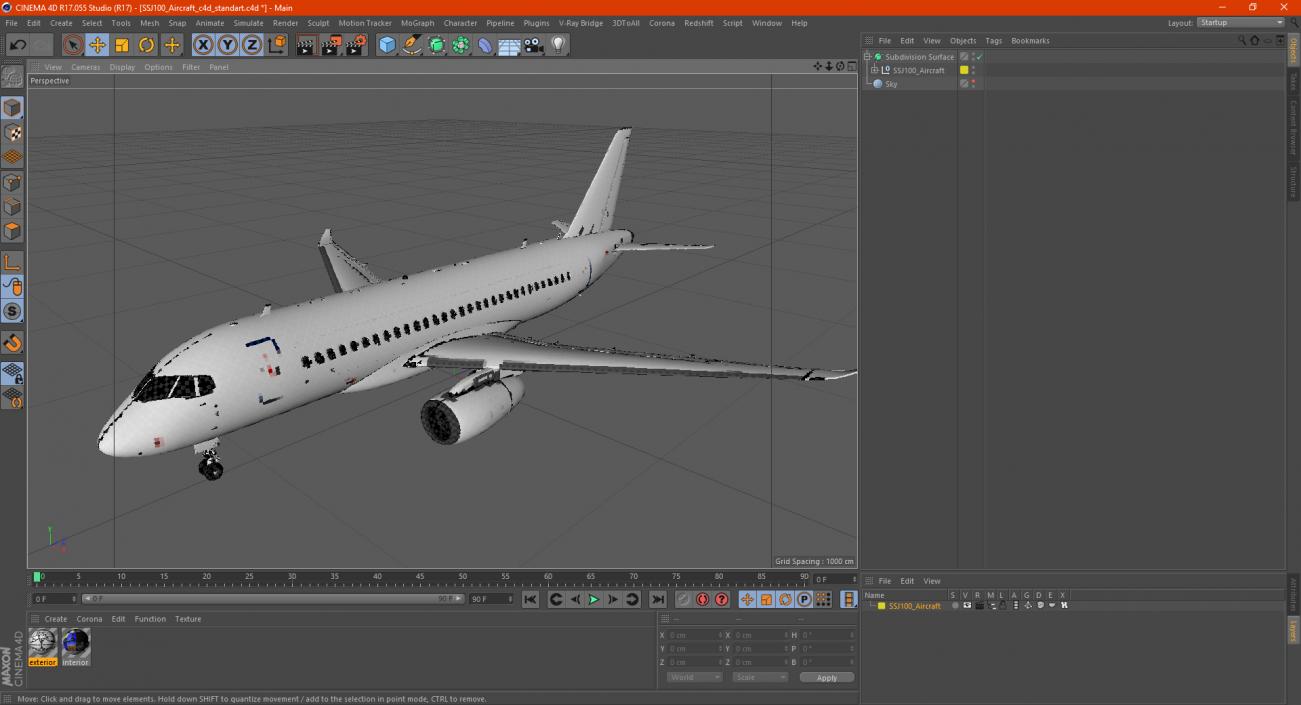 3D model SSJ100 Aircraft