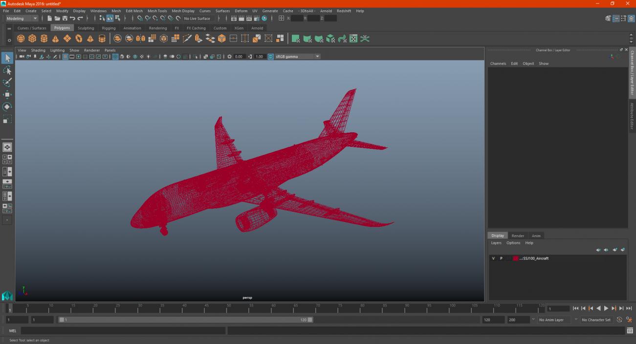 3D model SSJ100 Aircraft