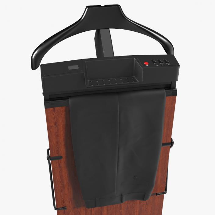 3D model Trouser Press Brown Wood Trim and Black Pants