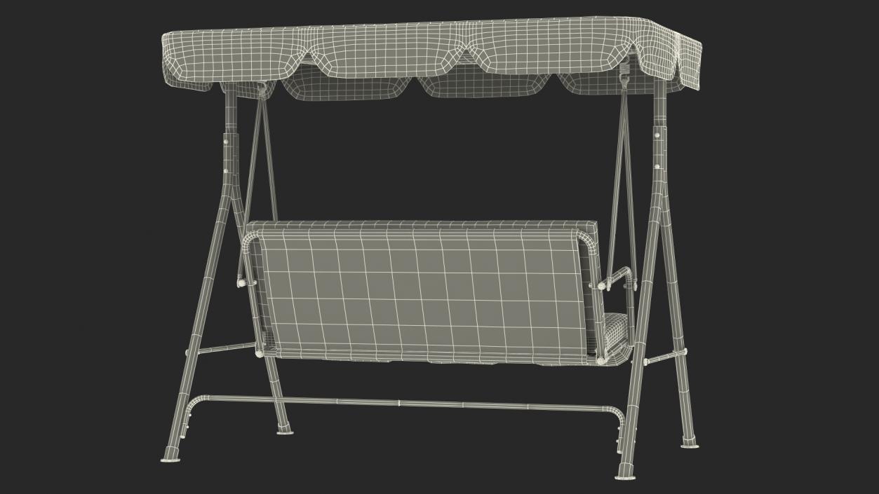 3D Porch Swing Orange Cage model