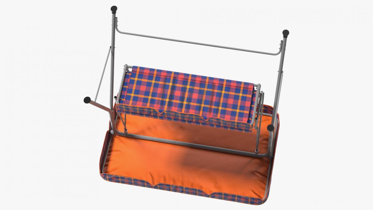 3D Porch Swing Orange Cage model