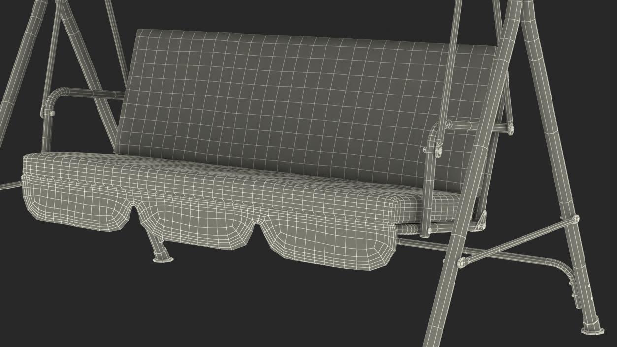 3D Porch Swing Orange Cage model