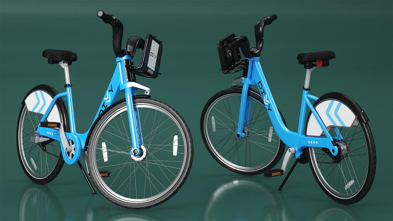 3D City Bike Share Program Bicycle