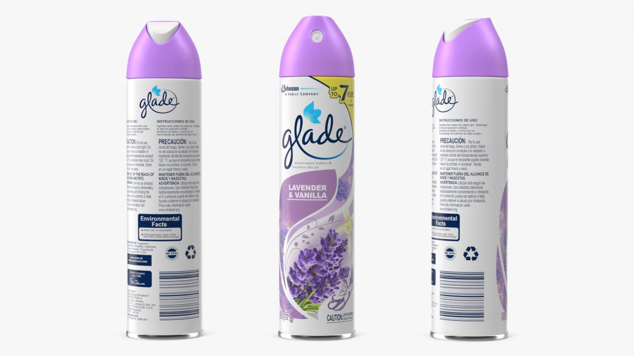 Glade Air Freshener Aerosol Spray Lavender and Vanilla 3D model