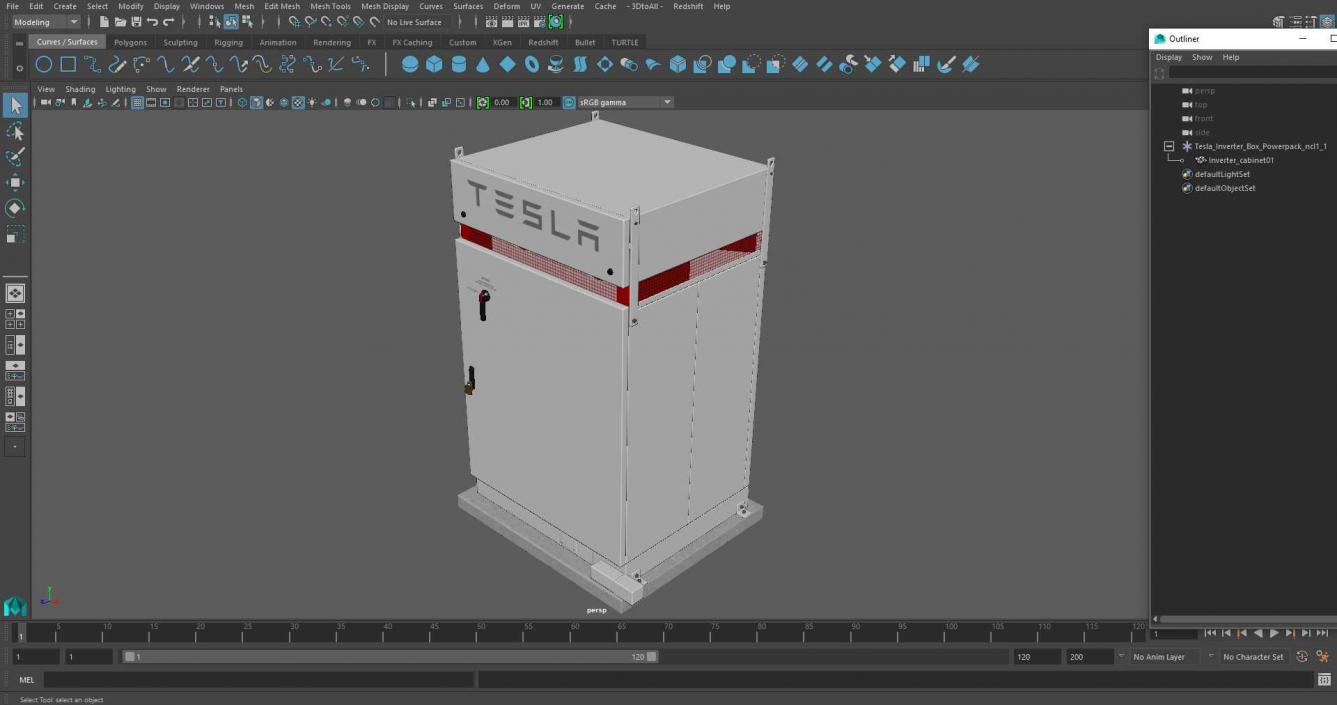 3D Tesla Inverter Box Powerpack model