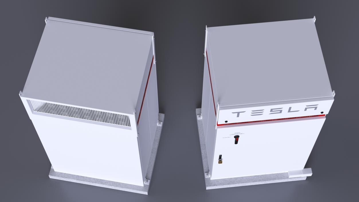 3D Tesla Inverter Box Powerpack model