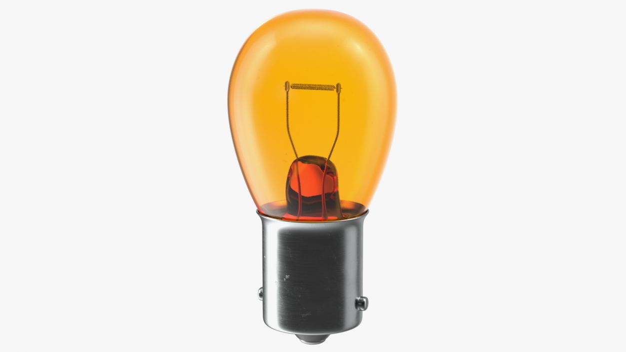 3D model P21W BA15S Halogen Light Bulb Amber