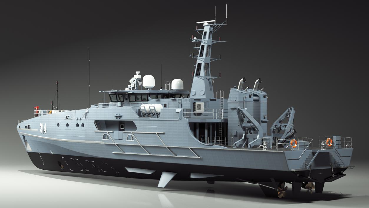 3D Patrol Boat ADV Cape Otway Rigged model