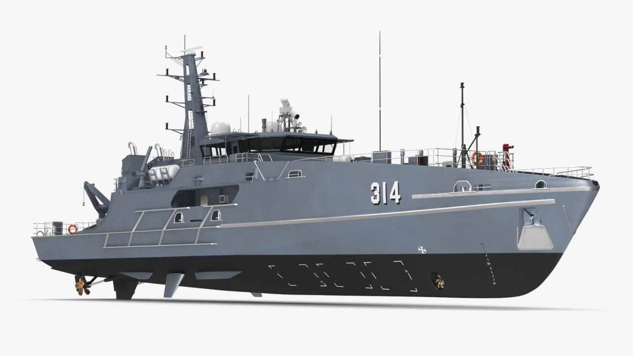 3D Patrol Boat ADV Cape Otway Rigged model