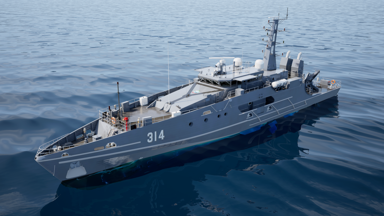 3D Patrol Boat ADV Cape Otway Rigged model