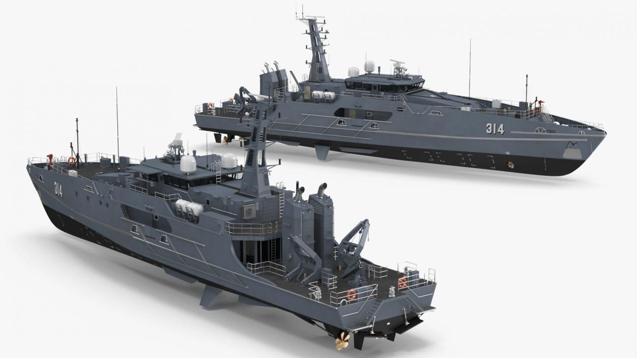 3D Patrol Boat ADV Cape Otway Rigged model