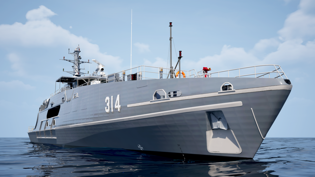 3D Patrol Boat ADV Cape Otway Rigged model