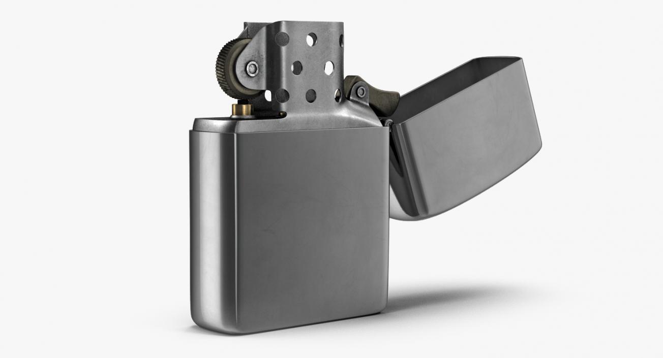 3D Classic Zippo Lighter Rigged model