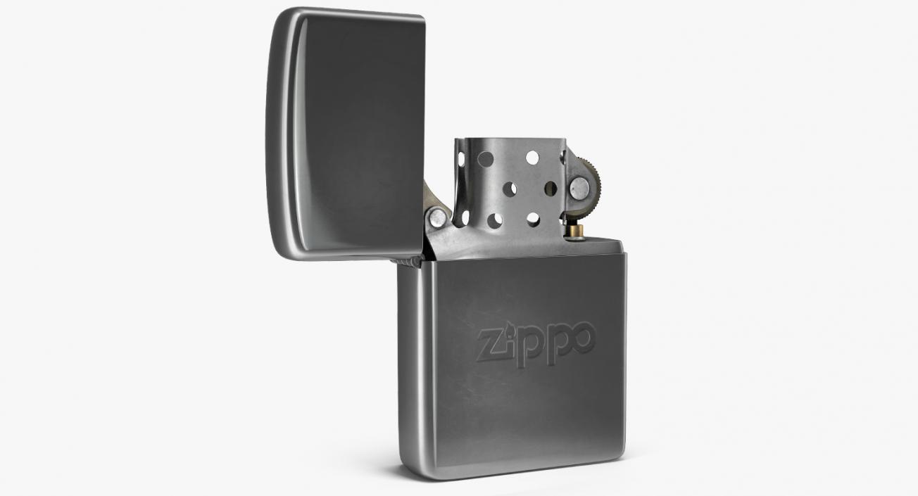 3D Classic Zippo Lighter Rigged model