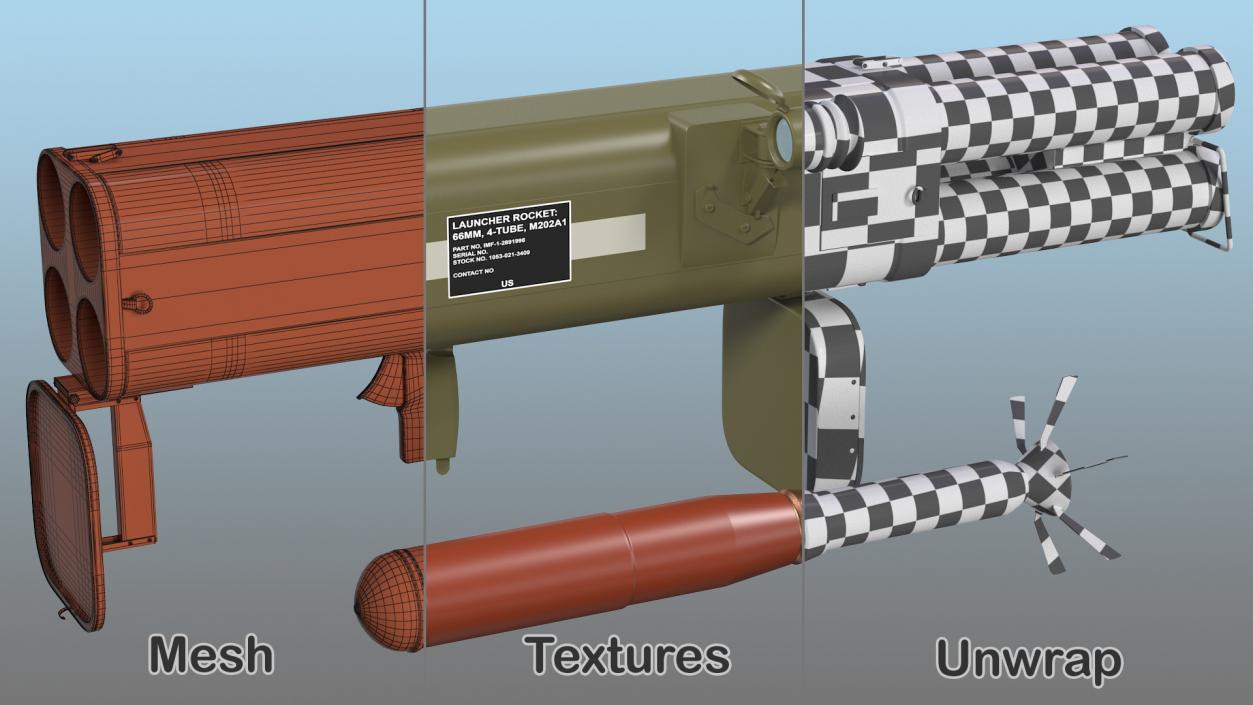 Rocket Launchers with Rockets Collection 2 3D