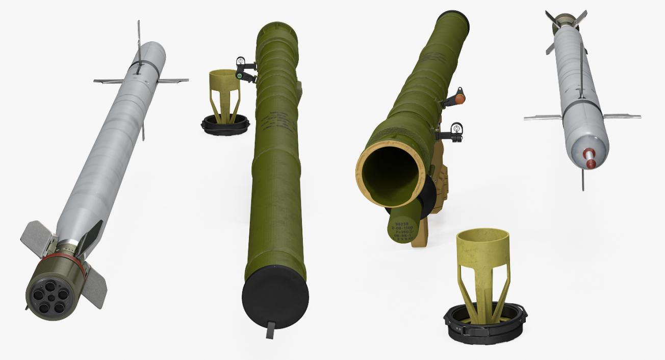 Rocket Launchers with Rockets Collection 2 3D