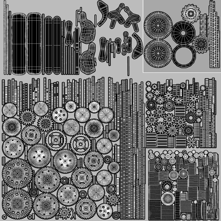 3D Clockwork Gear Mechanism Silver