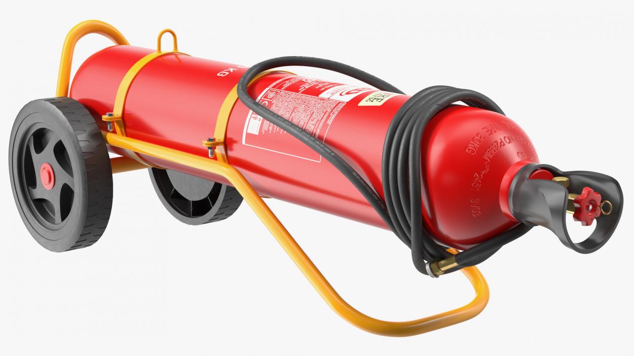 ABS SRL Trolley Fire Extinguisher 30Kg CO2 3D