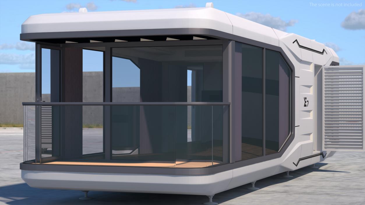 3D Modern Capsule House E7 model