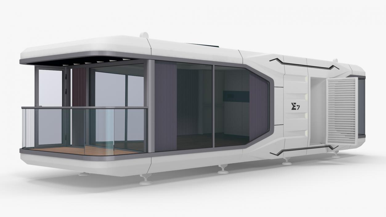 3D Modern Capsule House E7 model